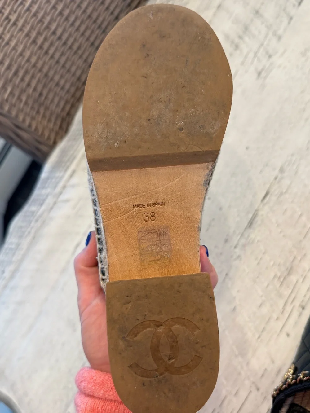 CHANEL Black Quilted Leather Clog